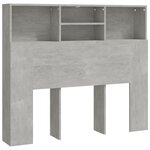 vidaXL Armoire de tête de lit Gris béton 120x19x103 5 cm