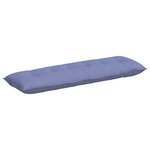 vidaXL Coussin de Dos Bleu denim 160 x 19 x 50 cm tissu