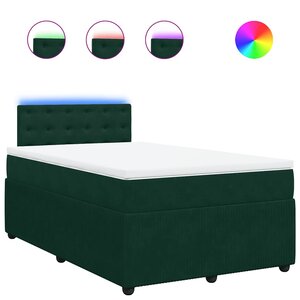 vidaXL Sommier à lattes de lit avec matelas vert foncé 120x190 cm