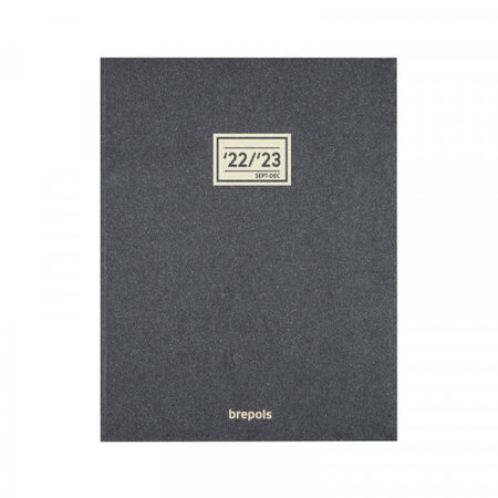 Agenda semainier 2022/2023 essenz brepols 16 mois 27 x 21 cm anthracite