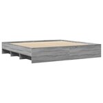 vidaXL Cadre de lit sans matelas sonoma gris 200x200 cm