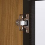 vidaXL Dessus pour buffet haut avec porte vitrée FLAM bois massif pin