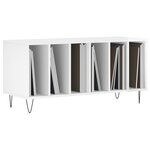 vidaXL Armoire à disques blanc brillant 100x38x48 cm bois d'ingénierie
