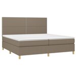 vidaXL Sommier à lattes de lit avec matelas Taupe 200x200 cm Tissu