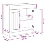 vidaXL Armoire sous évier de salle de bain Blanc brillant