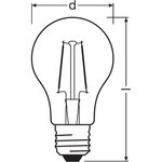 Osram ampoule led sphérique clair filament variable 4 5w=40 e27 chaud
