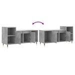 vidaXL Meuble TV Gris béton 100x35x55 cm Bois d'ingénierie