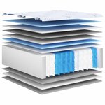 vidaXL Matelas à ressorts ensachés moyen 90x200 cm