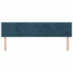 vidaXL Têtes de lit 2 Pièces Bleu foncé 90x5x78/88 cm Velours