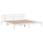 vidaXL Lit bibliothèque sans matelas blanc 180x200 cm bois pin massif