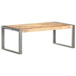 Vidaxl table basse 110x60x40 cm bois de manguier brut