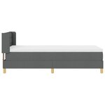 vidaXL Lit à ressorts avec matelas gris foncé  80 x 200 cm  en tissu
