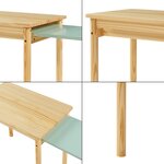 Bureau table poste de travail extensible pour enfant 60 x 38 x 51 5 cm vert menthe 03_0009053