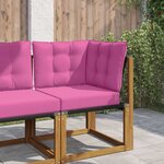 vidaXL Coussin de canapé d'extérieur 3 Pièces Rose Polyester