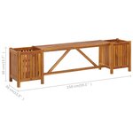 vidaXL Banc de jardin avec 2 jardinières 150x30x40 cm Bois d'acacia