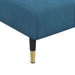 vidaXL Chaise longue bleu velours