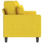 vidaXL Canapé à 2 places Jaune clair 140 cm Tissu