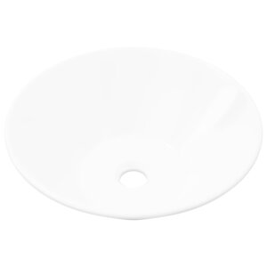 vidaXL Lavabo de salle de bain en porcelaine Blanc