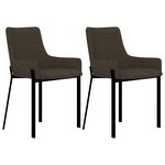 vidaXL Chaises à manger lot de 2 marron tissu