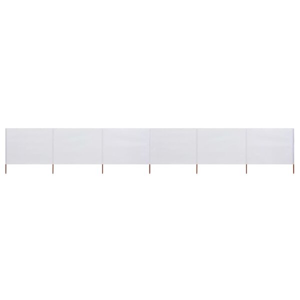 vidaXL Paravent 6 panneaux Tissu 800 x 160 cm Blanc sable
