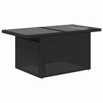 vidaXL Ensemble de canapé de jardin avec coussin 8 Pièces Noir Poly rotin