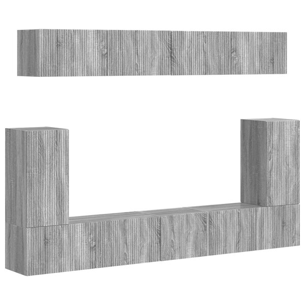 vidaXL Ensemble meuble TV 5 Pièces Gris Sonoma Bois d'ingénierie