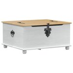 vidaXL storage box avec tiroir Blanc 90 x 78 x 45 cm Pin massif