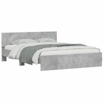 vidaXL Cadre de lit sans matelas gris béton 150x200 cm