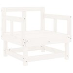 vidaXL Chaises de jardin et coussins lot de 2 blanc bois de pin massif