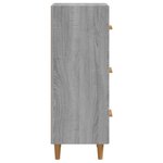 vidaXL Buffet Sonoma gris 34 5x34x90 cm Bois d'ingénierie