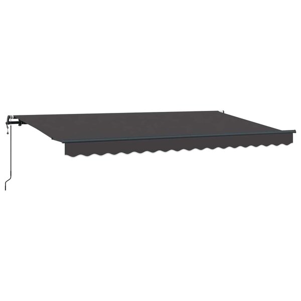 vidaXL Auvent rétractable Anthracite 350 x 200 cm tissu