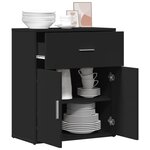 vidaXL Buffet noir 60x31x70 cm bois d'ingénierie