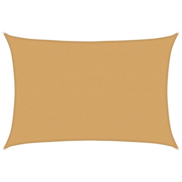 vidaXL Voile d'ombrage 160 g/m² rectangulaire sable 4x5 m PEHD