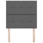 vidaXL Tête de lit LED avec tête de lit Gris foncé 100 cm Polyester