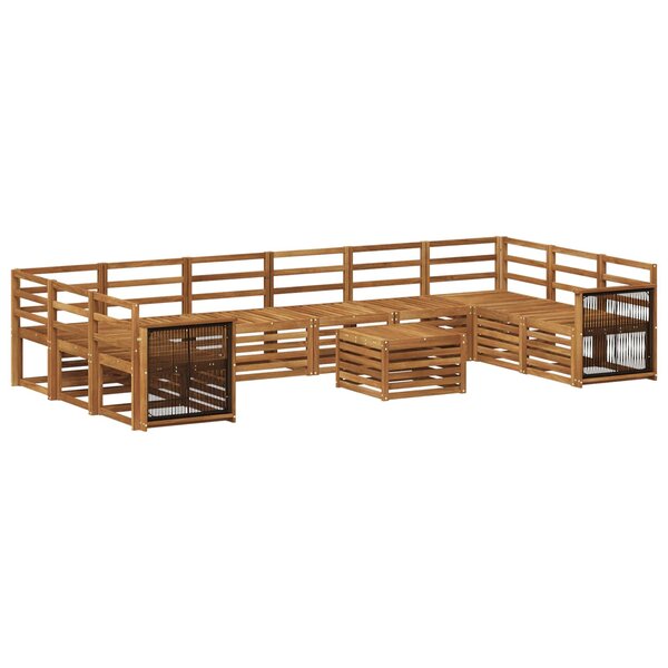 vidaXL Ensemble de canapés d'extérieur 8 pc Naturel