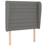 vidaXL Sommier à lattes de lit avec matelas Gris foncé 100x200cm Tissu