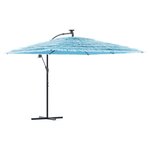 vidaXL Parasol de jardin avec mât en acier bleu 290x290x238 cm