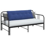 vidaXL Coussin de Dos Bleu police 140 x 50 cm Tissu en velours côtelé