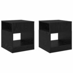 vidaXL Table d'appoint 2 Pièces Chêne noir 40 5 x 40 x 45 cm