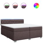 vidaXL Sommier à lattes de lit avec matelas Marron foncé 200x200 cm