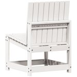 vidaXL Salon de jardin 3 Pièces blanc bois massif de pin