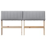 vidaXL Tête de lit capitonnée Gris clair 140 cm Pin massif