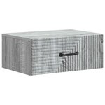 vidaXL Cabinet de chevet mural Sonoma gris 49 x 34 5 x 20 cm