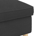 vidaXL Pouf Gris foncé 55 x 35 x 41 cm Bouclé