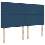 VidaXL Cadre de lit ottoman avec matelas bleu 200x200cm tissu