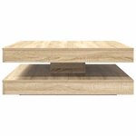 vidaXL Table basse rotative à 360 degrés chêne sonoma 90x90x34 5 cm