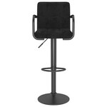 vidaXL Tabouret de bar Noir Velours