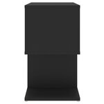 vidaXL Table de chevet noir 50x30x51 5 cm bois d'ingénierie