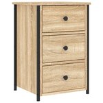 vidaXL Tables de chevet 2 Pièces chêne sonoma 40x36x60 cm bois ingénierie