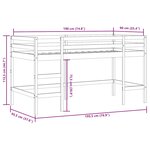 vidaXL Lit mezzanine d'enfants sans matelas avec échelle 90x190 cm